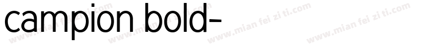 campion bold字体转换